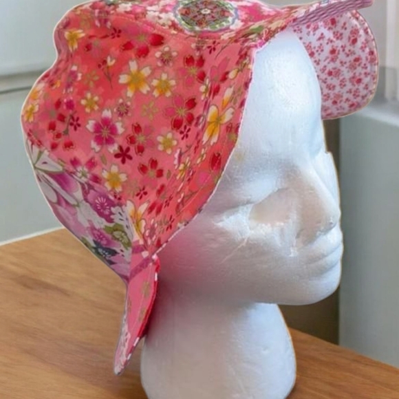 Floral Pink Kids' Sun Hat - Picture 2 of 5